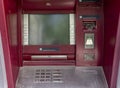 Old non-working ATM. The display does not light up. No money Royalty Free Stock Photo