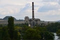 The old non-working power plant is one of the first-born according to the GOELRO plan. Royalty Free Stock Photo