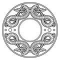 Old Norse design. Dragons in ancient Scandinavian style