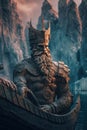 Old norse scandinavian pagan god Njord. Generative AI image. Royalty Free Stock Photo