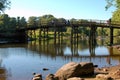 Historic Old North Bridge in Concord, Mass. Royalty Free Stock Photo