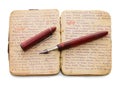 The old note book on a white background Royalty Free Stock Photo