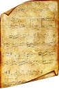 Old note scroll