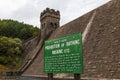 Old notice by Derwent Dam Royalty Free Stock Photo