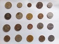 Old numismatic Asian country coins