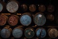 Old Oak Barrels full of good whiskey from various distilleries