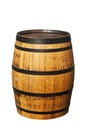 Oak wine barrel on white Royalty Free Stock Photo