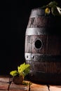 Old oak wine barrel Royalty Free Stock Photo