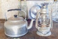 Old objects of a rural kitchen Royalty Free Stock Photo