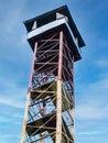 Abandoned observation tower on a sunny spring day Royalty Free Stock Photo