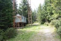 An old observatory house in the forest