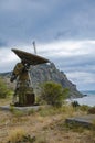 Old observatory in mountains near sea Royalty Free Stock Photo