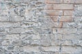 Old weathered white brick wall Royalty Free Stock Photo