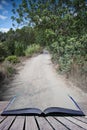 Old off road track through dense foliage on Mediteranean island