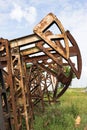 Old oil pump jack Royalty Free Stock Photo