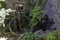 Old Olive Mill/Press with millstone presses and workings Royalty Free Stock Photo