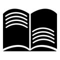 Old open magic book icon , simple style Royalty Free Stock Photo