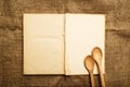 Old open recipe book Royalty Free Stock Photo