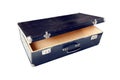 Old open suitcase isolated on white background Royalty Free Stock Photo