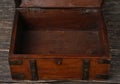 Old open wooden chest Royalty Free Stock Photo