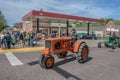 Old Orange Allis-Chalmers tractor in Pella, Iowa. Royalty Free Stock Photo