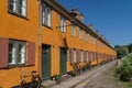 Old charming row houses in Copenhagen, Denmark