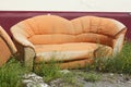 Old orange couch