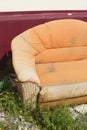 Old orange couch