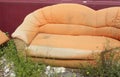 Old orange couch