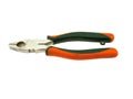 Old orange flat-nose pliers Royalty Free Stock Photo