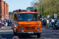 Old orange Mercedes Benz fire truck