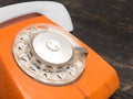 Old orange phone Royalty Free Stock Photo