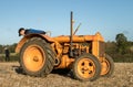 Old orange vintage fordson tractor