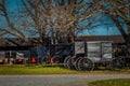 Old Order Amish Mennonite buggies Royalty Free Stock Photo