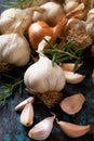 Organic grown garlic Royalty Free Stock Photo