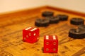 The old oriental game - backgammon Royalty Free Stock Photo