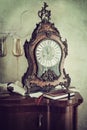 Old ornate mantle clock Royalty Free Stock Photo