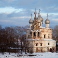 Old orthodox church. Russian winter