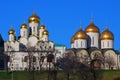 Old orthodox churches of Moscow Kremlin Royalty Free Stock Photo
