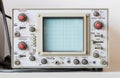 Old oscilloscope, technical equipment Royalty Free Stock Photo