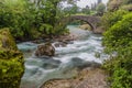 Old Ottoman bridge in Podgorica, capital of Monteneg Royalty Free Stock Photo