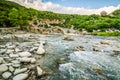 Old ottoman bridge with thermal baths near Permet in Albania