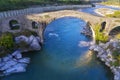 The Old Ottoman Mesi Bridge in Shkoder Royalty Free Stock Photo