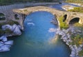 The Old Ottoman Mesi Bridge in Shkoder Royalty Free Stock Photo