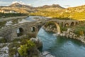 The Old Ottoman Mesi Bridge in Shkoder Royalty Free Stock Photo