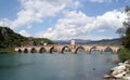 Old ottoman stone bridge over river Drina Royalty Free Stock Photo