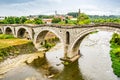 Old ottoman Terzijski Bridge over river Erenik near village Bistrazin in Kosovo Royalty Free Stock Photo