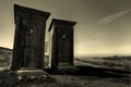 Old Outhouses Royalty Free Stock Photo
