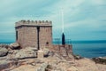 Old outpost on the coast Royalty Free Stock Photo