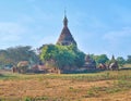 The overgrown pagoda in Bagan, Myanmar Royalty Free Stock Photo